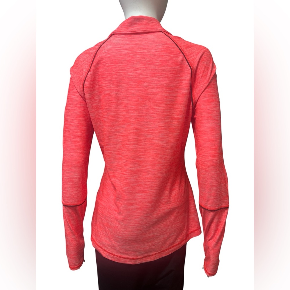 Zella Women's Size Medium Orange  1/4 Zip Long Sleeve Athletic Top - Picture 4 of 7